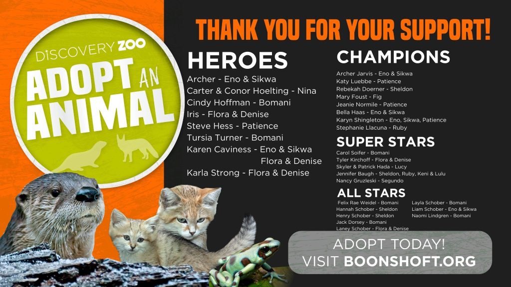 Adopt an Animal Donor recognition graphic