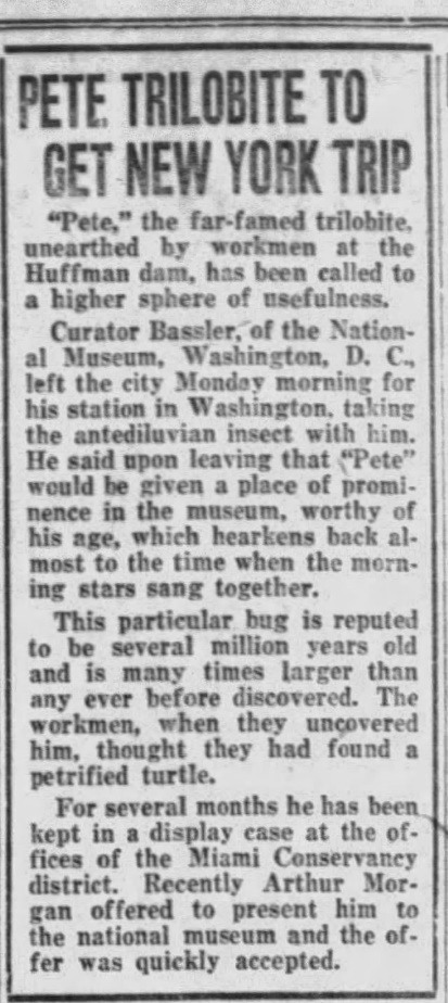 Caption: The Dayton Herald October 13, 1919.