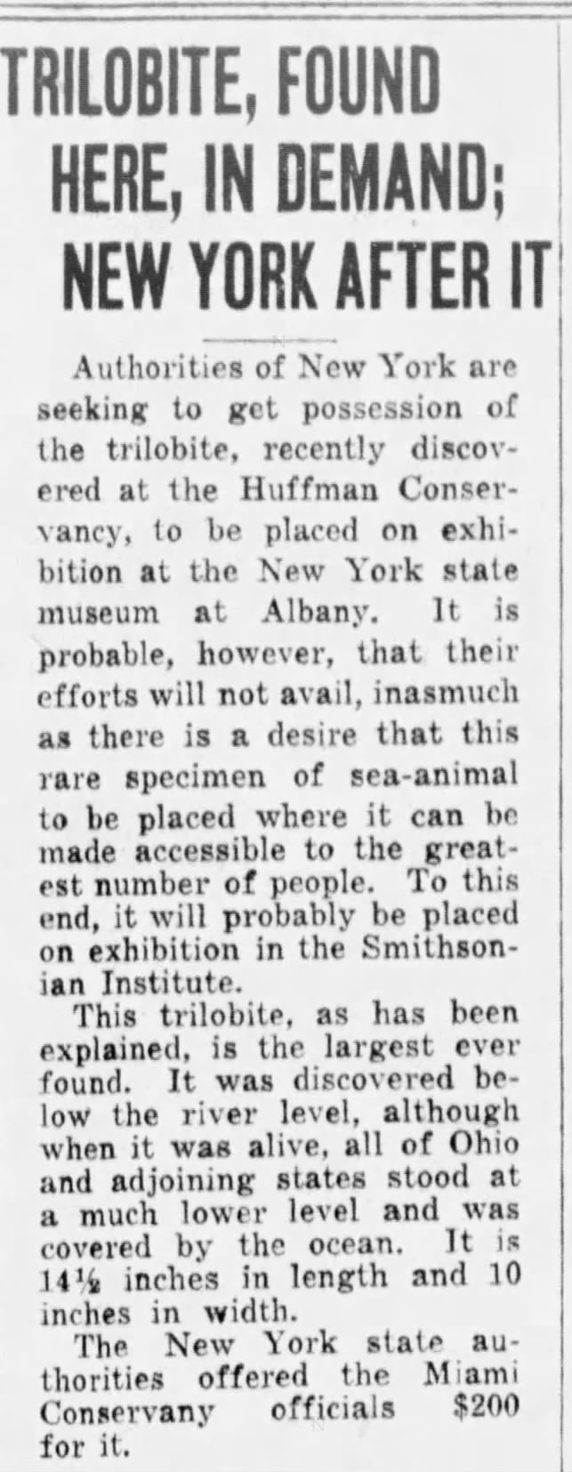 Caption: The Dayton Daily News July 22, 1919.